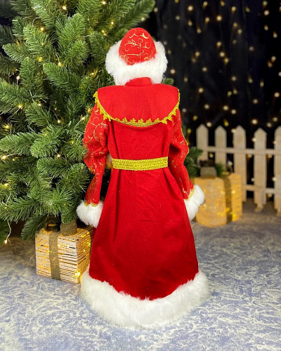 													Дед Мороз конфетница 75 см красный Р-5097 фото 2