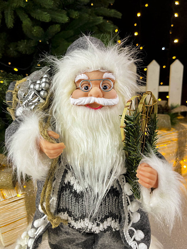 													Дед Мороз  45 см серый 3620Gray фото 3