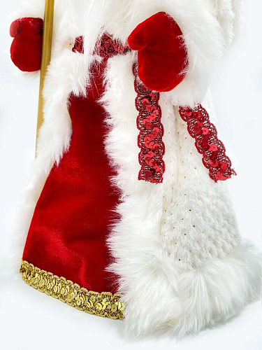 													Дед Мороз музыкальный, танцующий 45 см белый, красный Р-1835 фото 3