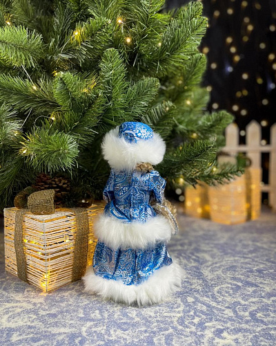 													Снегурочка музыкальная, танцующая 30 см голубой Р-5081 фото 2