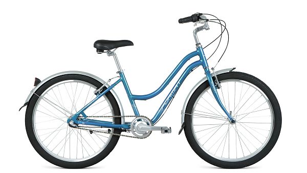 Велосипед городской FORMAT 7732 26" OS 3 ск. серо-голубой RBKM1C363003 2021 г.