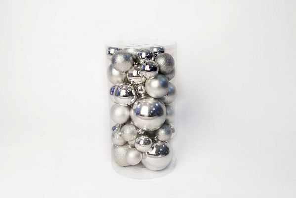 Набор шаров  см 52 шт серебряный 60120AGV52-01S