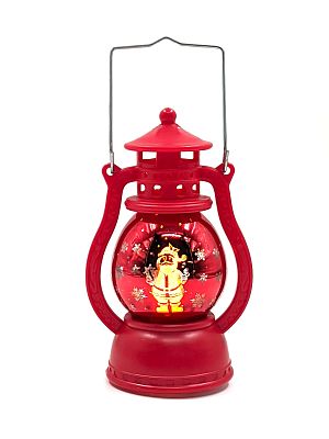 Новогодний фонарик лампа красная 12 см К130-907r