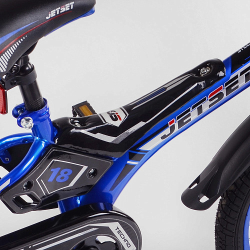 													Велосипед детский  JetSet  18" 10,5" сине-черный JS-N1803  фото 3