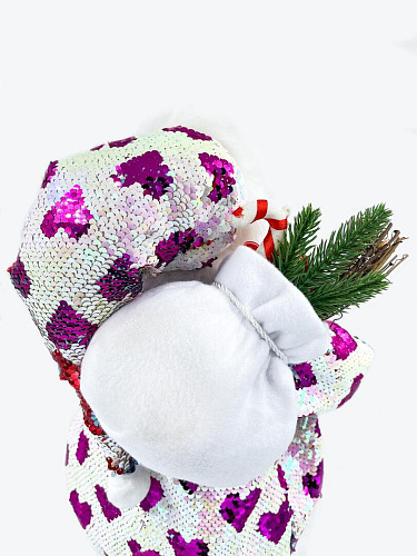 													Дед Мороз  60 см серый, разноцветный 212417Х фото 5