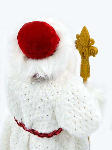													Дед Мороз музыкальный, танцующий 45 см белый, красный Р-1835 фото 4