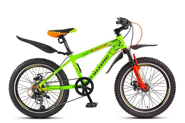 Велосипед горный MAXXPRO HELLCAT 26 PRO 20" 10" 7 ск. зелено-оранжевый Y104-H36114-2 