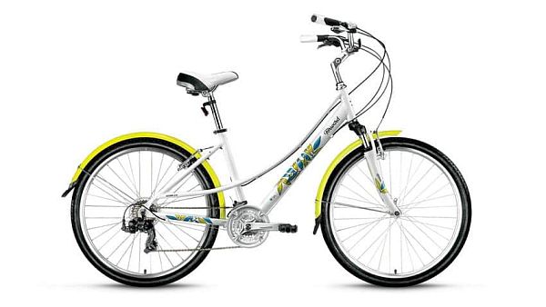 Велосипед городской FORWARD женский Azure 26 2.0 26" 17" 21 ск. белый глянцевый FORWARD Azure 26 2.0