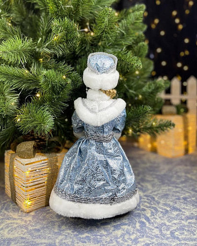 													Снегурочка музыкальная, танцующая 40 см голубой, серебристый Р-5094 фото 2