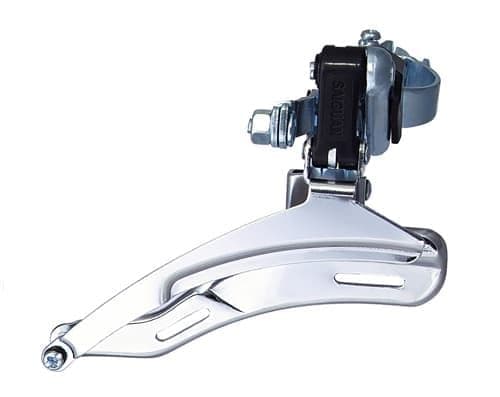 Переключатель передний SUNRUN , тяга нижняя, хомут верхний 28.6, 26T, сталь QD 06