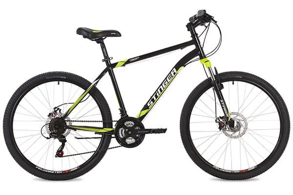 Велосипед горный Stinger Caiman D 26" 18" 18 ск. черный 26SHD.CAIMAND.18BK9 