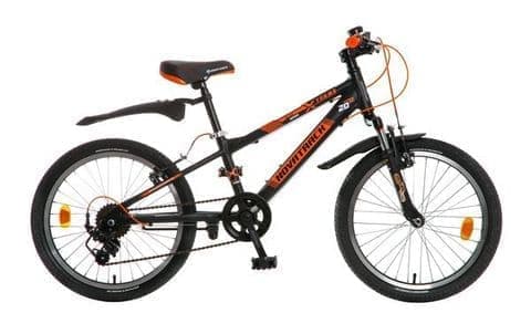 Велосипед горный хардтейл  Novatrack EXTREME 20"  черно-оранжевый 20AH7V.EXTREME.BK5 