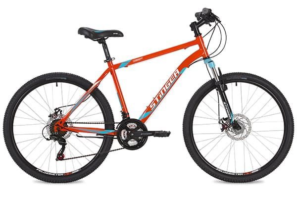 Велосипед горный хардтейл  Stinger Caiman D 26" 16" оранжевый 26SHD.CAIMD.16OR8 