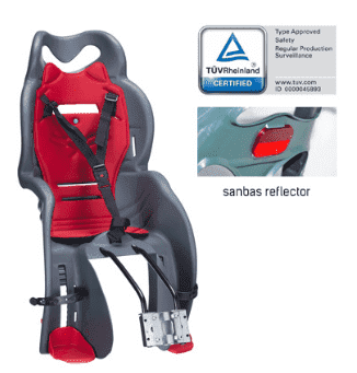 Велокресло заднее на подседельную трубу Vinca sport серо-красный HTP 918 00006853 Велокресло заднее на подседельную трубу Vinca sport серо-красный HTP 918 00006853