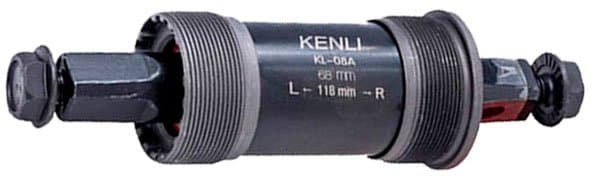 Каретка-картридж KENLI KL-08A, 68мм, 118мм, пром. подшипник, под квадрат, сталь, 1BS300000802 OEM
