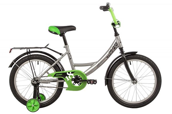 Велосипед детский Novatrack VECTOR 18" 10,5"  ск. серебристый 183VECTOR.SL22 