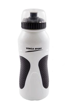 Велофляга Vinca sport Treme с защитной крышкой 600 мл бело-черный VSB 39 white
