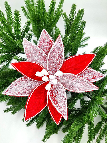 													Цветок красный d 30 см 99223002red фото 4