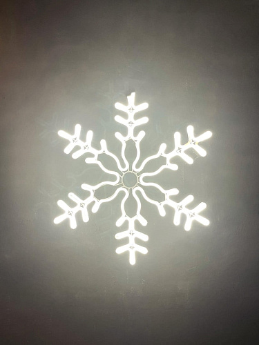 													Светодиодная фигура Снежинка белая 68 см неон K130-492 фото 2