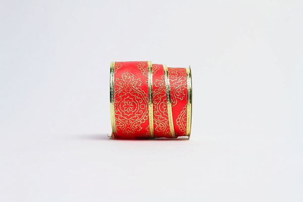 Новогодняя лента красный/золото 275 см 9817090 Новогодняя лента красный/золото 275 см 9817090