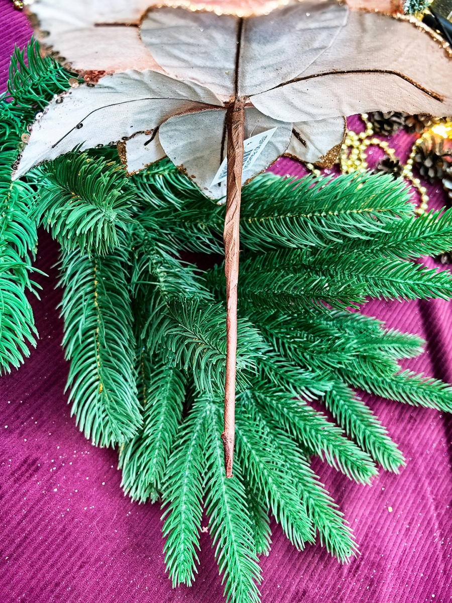 Цветок розовое золото d 22 см Р-7543 фото 3 Цветок розовое золото d 22 см Р-7543 фото 3