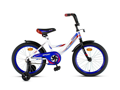 													Велосипед детский MAXXPRO SPORT 18" 10,5" бело-синий SPORT-18-3  фото 2