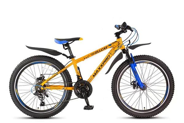 Велосипед горный MAXXPRO HELLCAT 26 PRO 24" 13" 21 ск. оранжево-синий Y104-H36115 