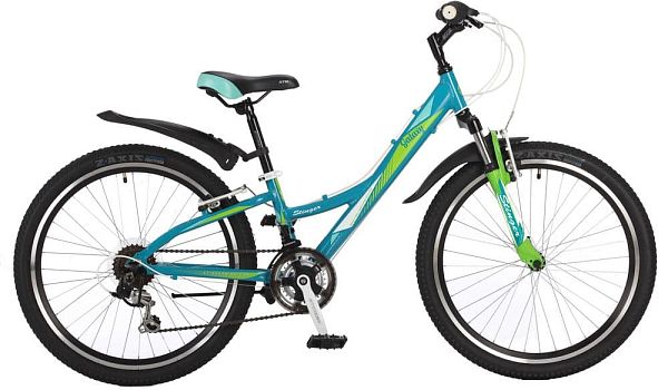 Велосипед горный Stinger Galaxy 24" 11" 12 ск. зеленый 24AHV.GALAX.11GN7 