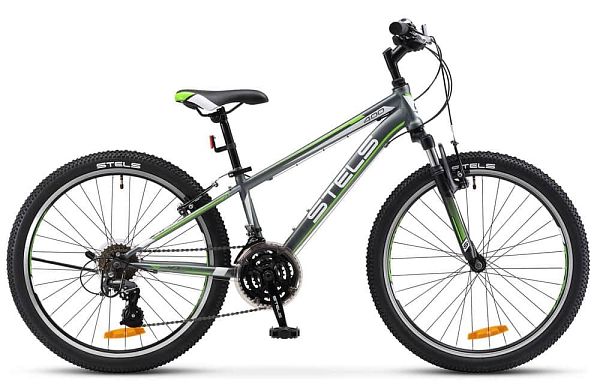 Велосипед горный STELS Navigator 400 V 24" 14" 21 ск. Серый-зеленый-белый LU074852 