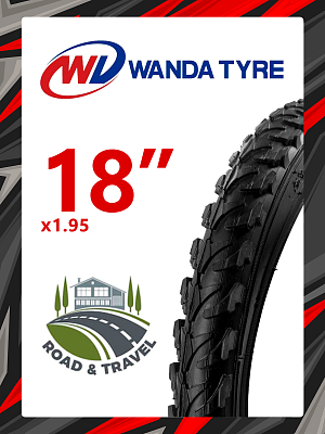 Велопокрышка Wanda 18"x1.95 (53-355) P182  черный RTRR18WND005