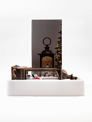 													Новогодний фонарик музыкальный Снеговик и пингвин 24 см Р-5046-C/AZ-501 фото 2