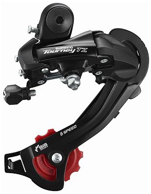 Переключатель задний Shimano RD-TZ500, 6/7/8 скоростей, на адаптер (петух), средняя (85 мм), 34T  31