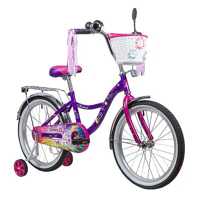 Велосипед детский Novatrack  LITTLE GIRLZZ 20"   ск. фиолетовый 207GIRLZZ.VL9 