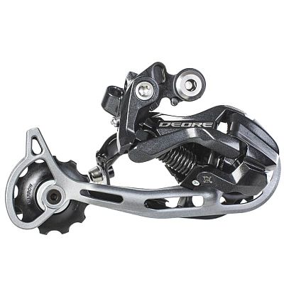 Переключатель задний Shimano Deore M592 SGS, 9 скоростей, на адаптер (петух), длинная 45T  31012123