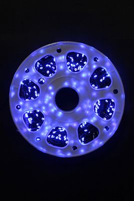 Светодиодная гирлянда нить 40 м, синий 500 LED, 8 режимов, провод зеленый, DD1849