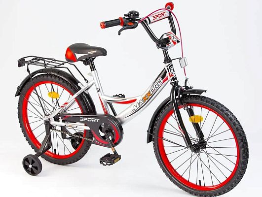 Велосипед детский MAXXPRO SPORT 20"  серебристо-красный SPORT-20-4 (19) 
