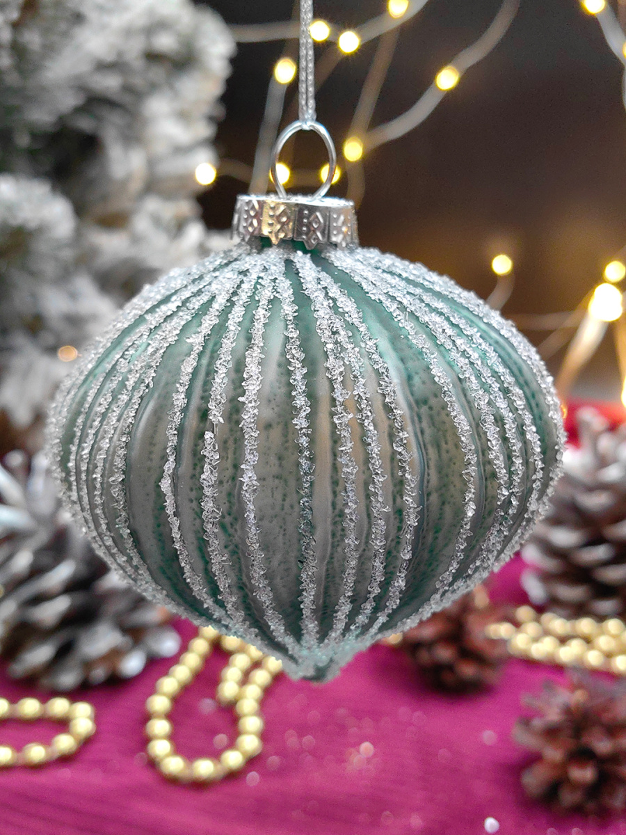 Шар хвоя 8 см, стекло Merry Green MG24124 Шар хвоя 8 см, стекло Merry Green MG24124