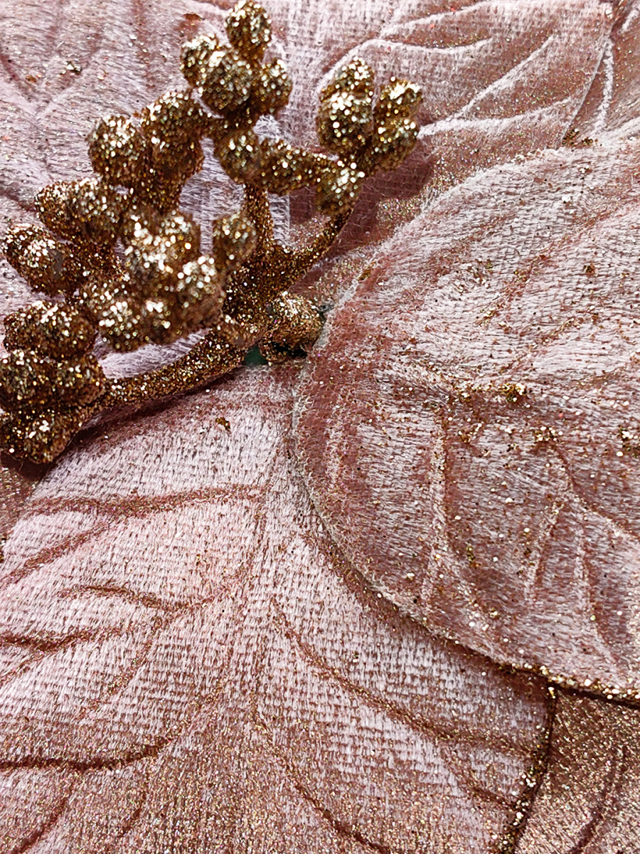 Цветок розовое золото d 22 см Р-7543 фото 2 Цветок розовое золото d 22 см Р-7543 фото 2