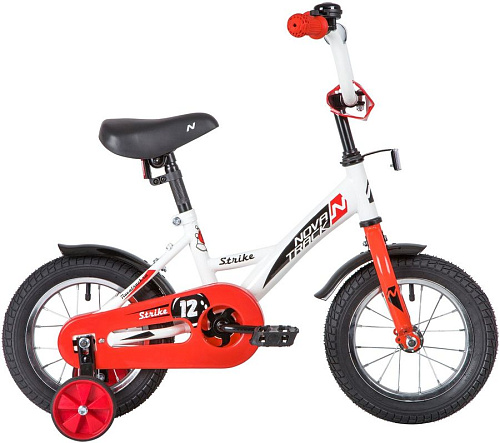 													Велосипед детский  Novatrack STRIKE 12" XS бело, красный 123STRIKE.WTR20 2020 фото 2