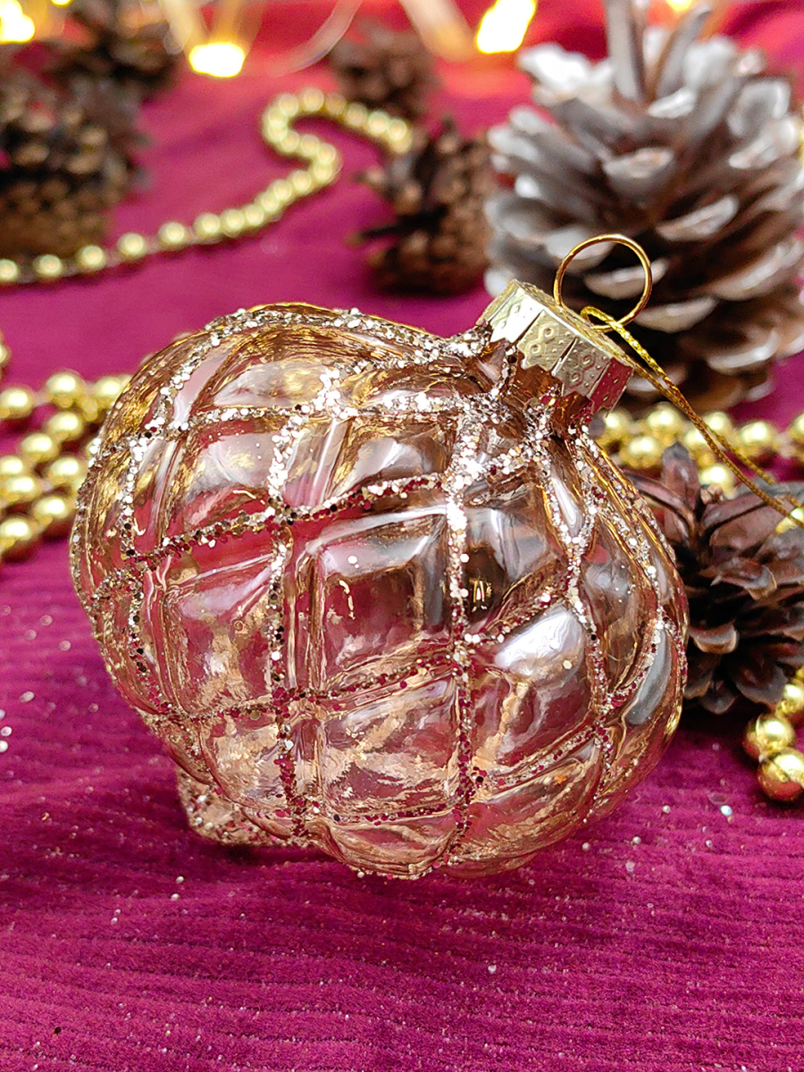 Шар прозрачно-персиковый 8 см, стекло Merry Green MG24187 фото 3 Шар прозрачно-персиковый 8 см, стекло Merry Green MG24187 фото 3