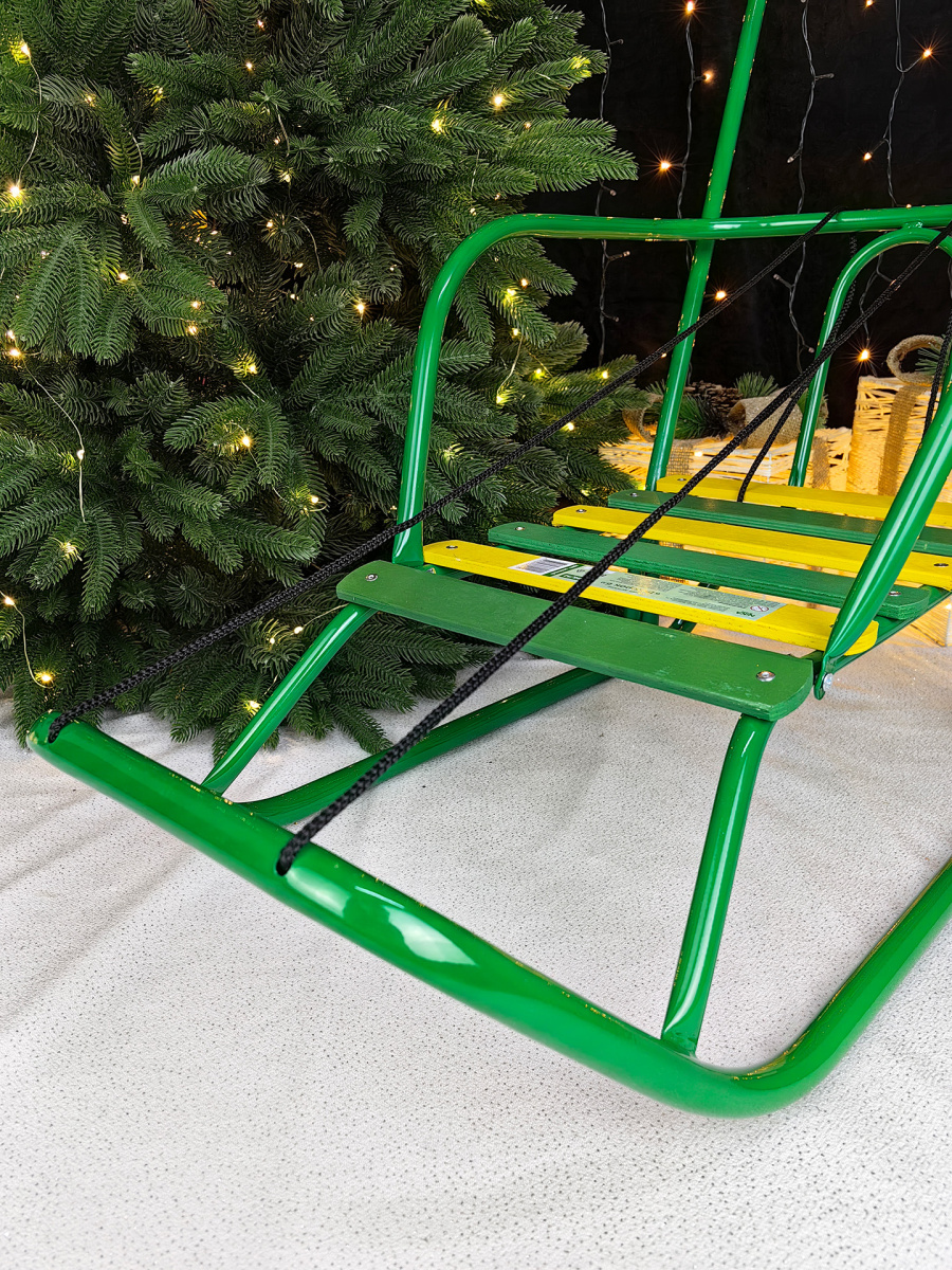 Санки с ручкой детские Ветерок 6 зеленый 7082444/В6/32 фото 3 Санки с ручкой детские Ветерок 6 зеленый 7082444/В6/32 фото 3