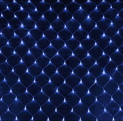 Светодиодная гирлянда сетка 192 LED LED 2х2,5 м синий K130-154