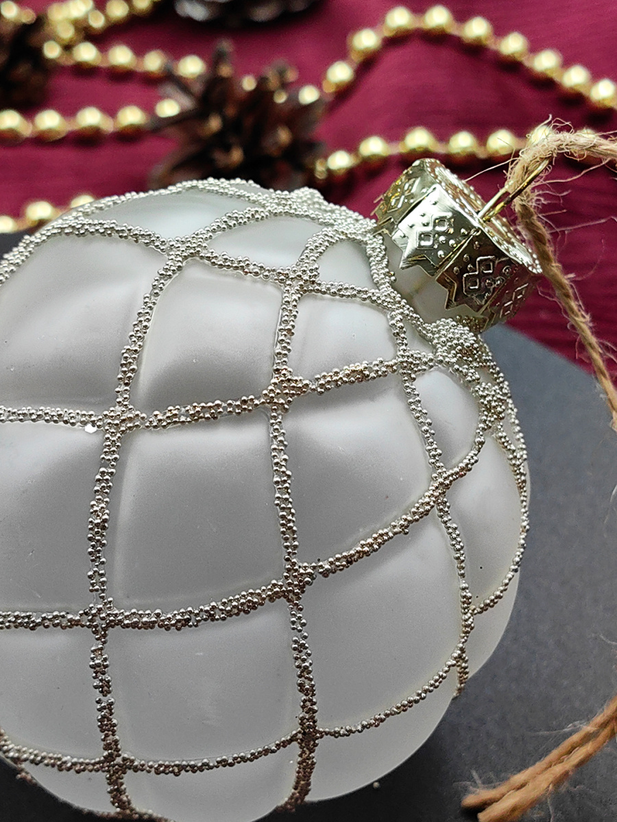 Шар прозрачный матовый 8 см, стекло Merry Green MG24078 фото 4 Шар прозрачный матовый 8 см, стекло Merry Green MG24078 фото 4