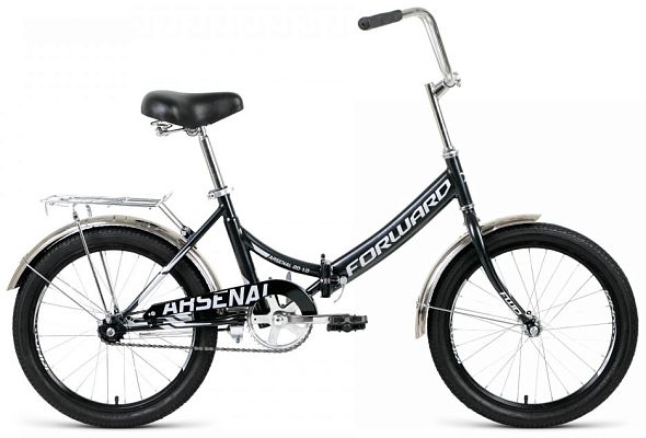 Велосипед городской складной  FORWARD ARSENAL 20 1.0 20" 14" черный/серый RBKW0YN01002 2021