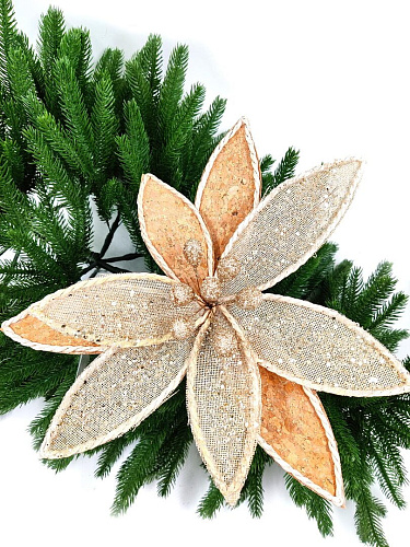 													Цветок золото d 31 см 99223104gold фото 3