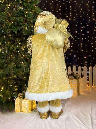 													Дед Мороз  90 см золотой S1072-36 фото 3
