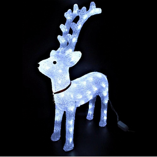 													Светодиодная фигура Олень белый 60х40 см акрил 468