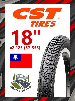 Велопокрышка CST 18"x2.125 (57-355) WIREBEAD CITY C712  черный TB19921200