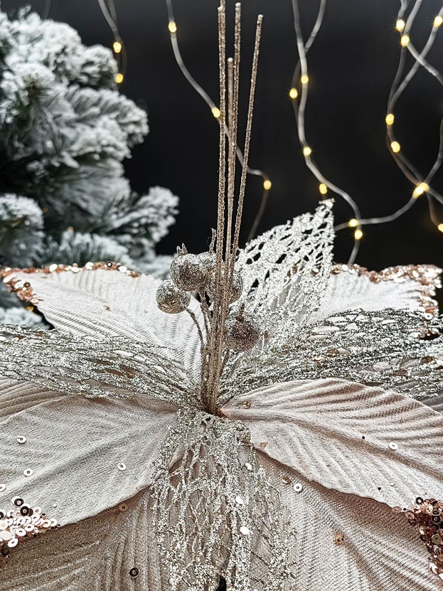 Цветок шампань d 30 см Flo-12-87champane фото 2 Цветок шампань d 30 см Flo-12-87champane фото 2