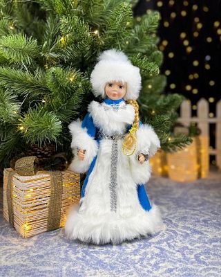 Снегурочка  40 см голубой, белый 16B13-16